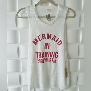 Surf Gypsy beach coverup gauze oversized sleeveless tank top sz S vintage NWT